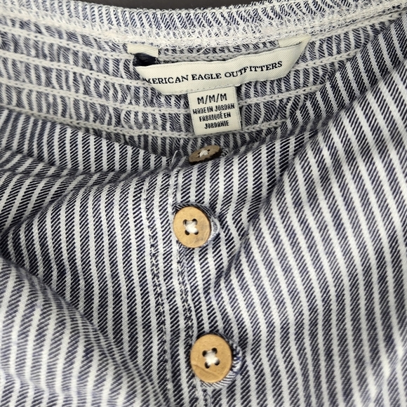 Striped Blue And White Dress - Picture 3 of 4